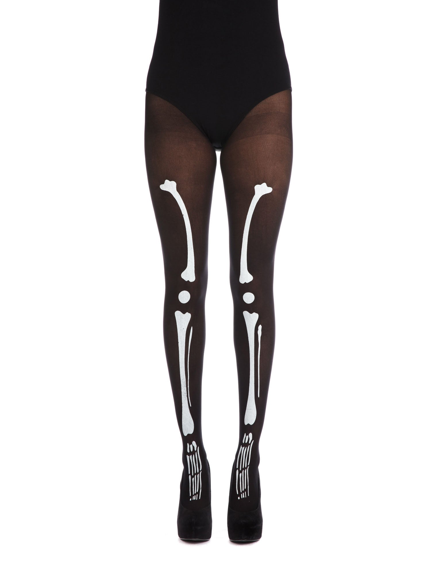 Black Tights With Bone Printing*** 1