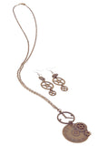 Steampunk Clck Necklace Gear Earrings 1