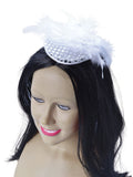Lady'S Hat Silver Sequin/Feath 1