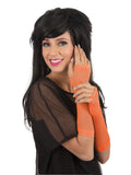 Fishnet Orange Gloves Fingerless 1
