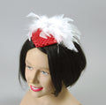 Lady'S Hat Red Sequin/Feath 1