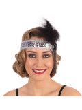 Flapper H/B Silver Sequin Band Deluxe 1