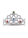 Silver Tiara With Jewels (Pack Of 12) 1
