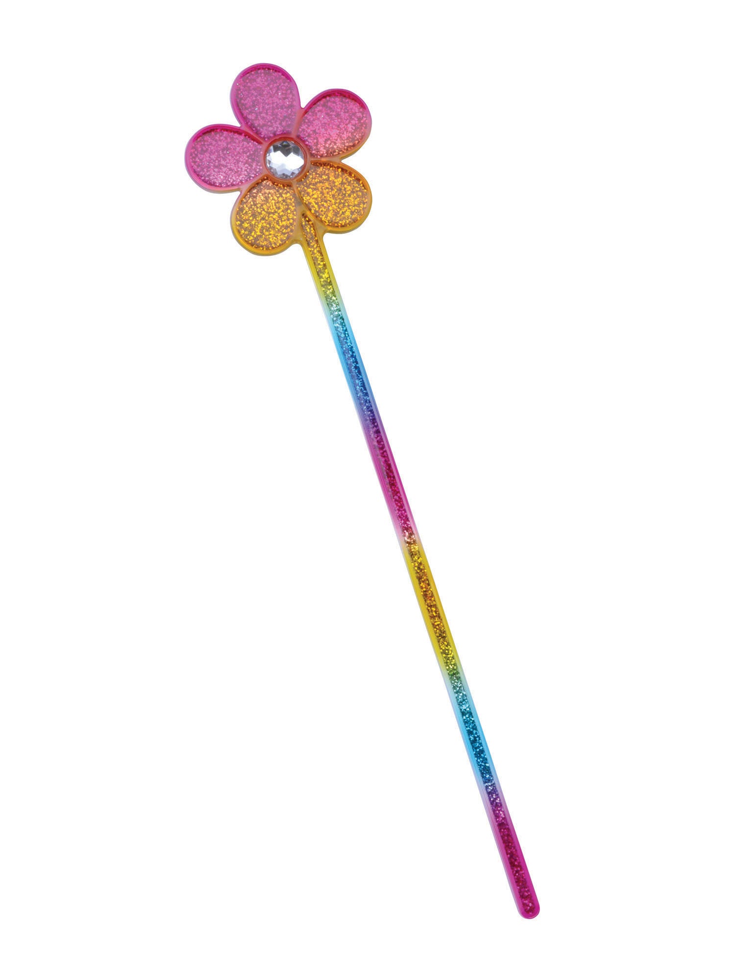 Glitter Rainbow Flower Wand 1