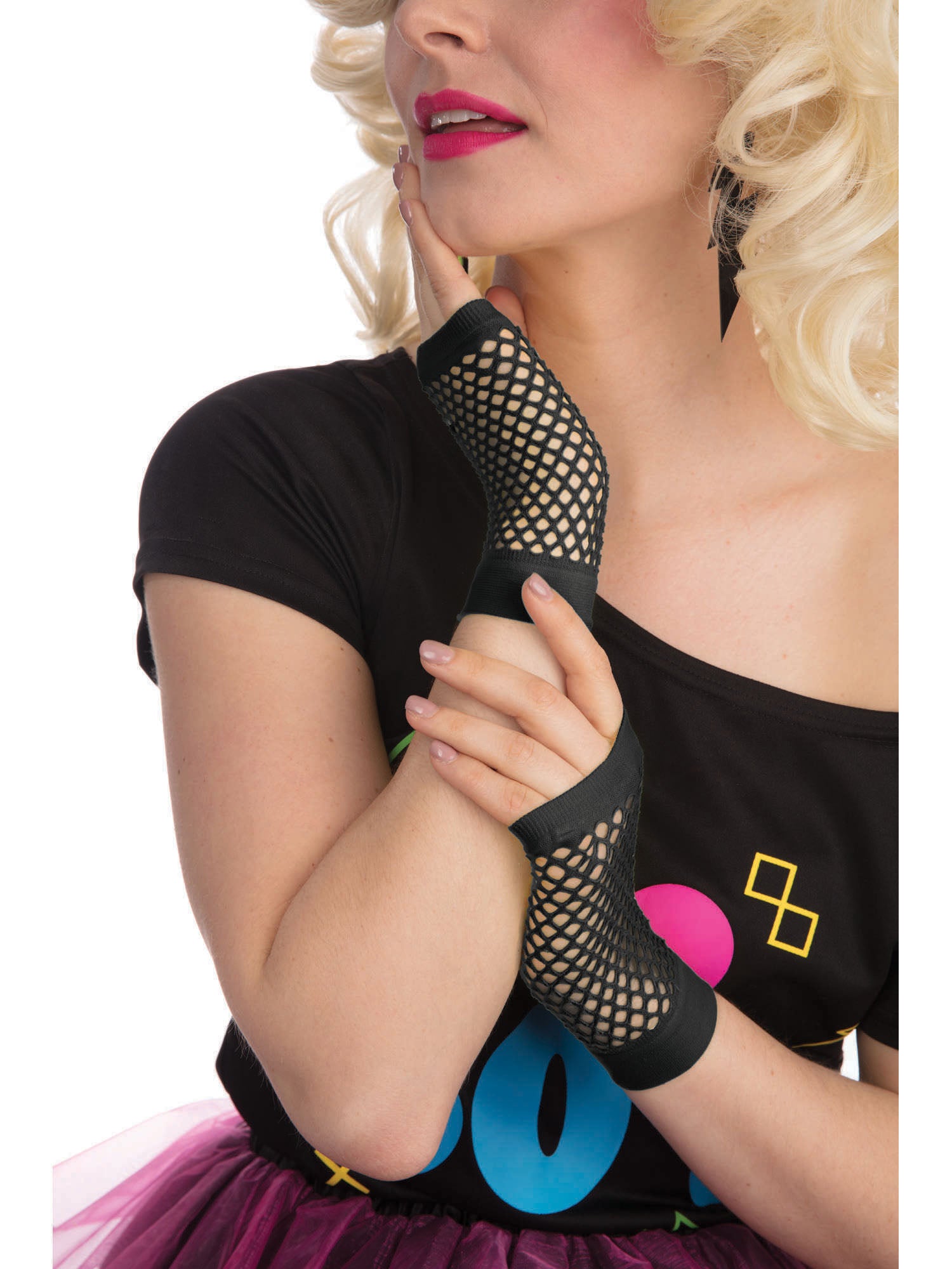 Fishnet Gloves - Short - Black 1
