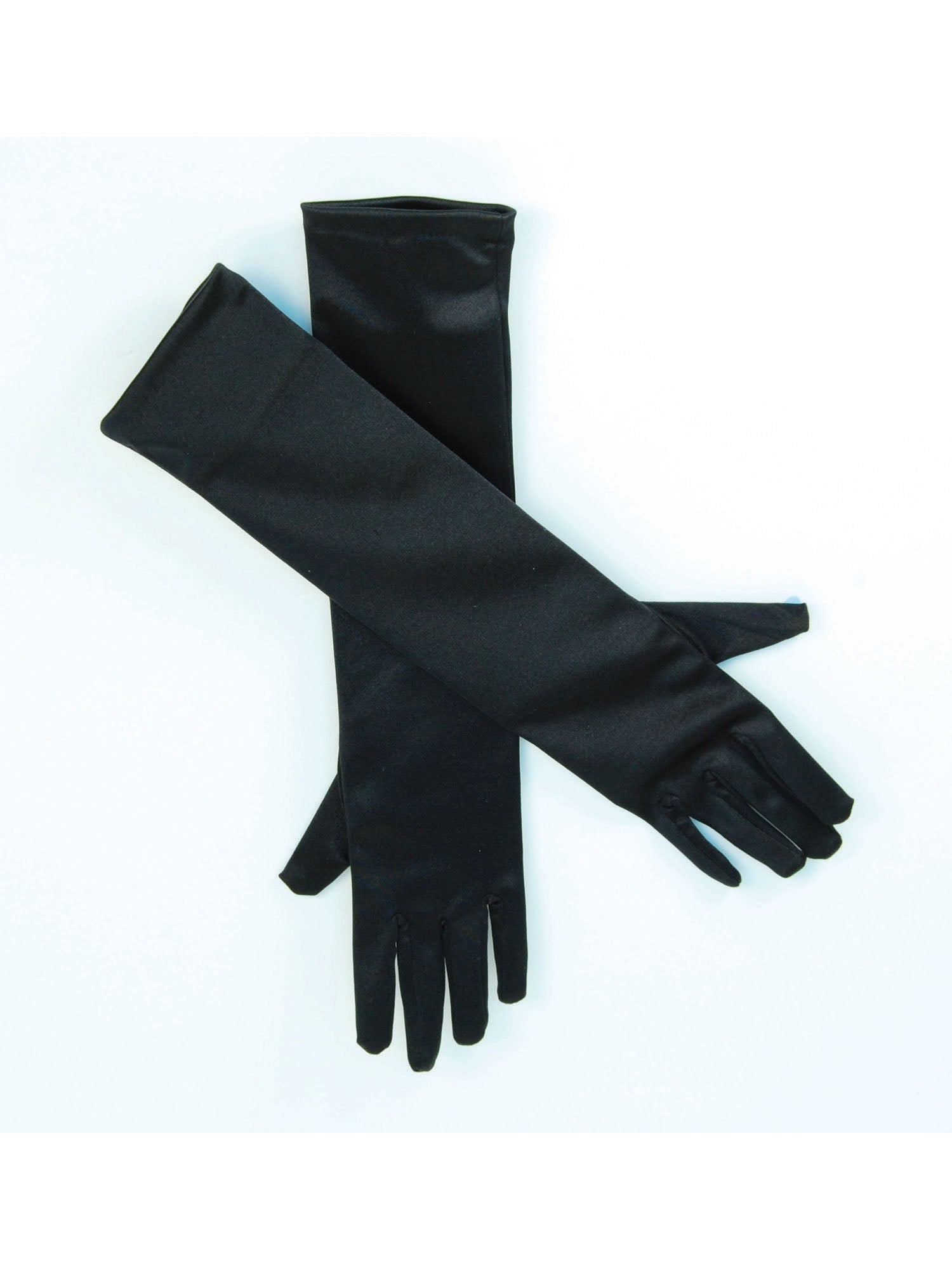 Black Satin Gloves 1