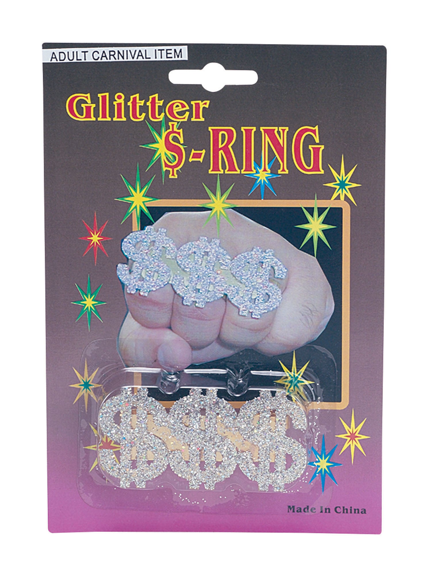 Dollar Glitter Ring. 3 $ signs 1