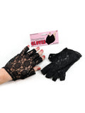Fingerless Lace Gloves Black (23cm) 1