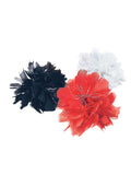 Hair Clip White feather/tinsel 1
