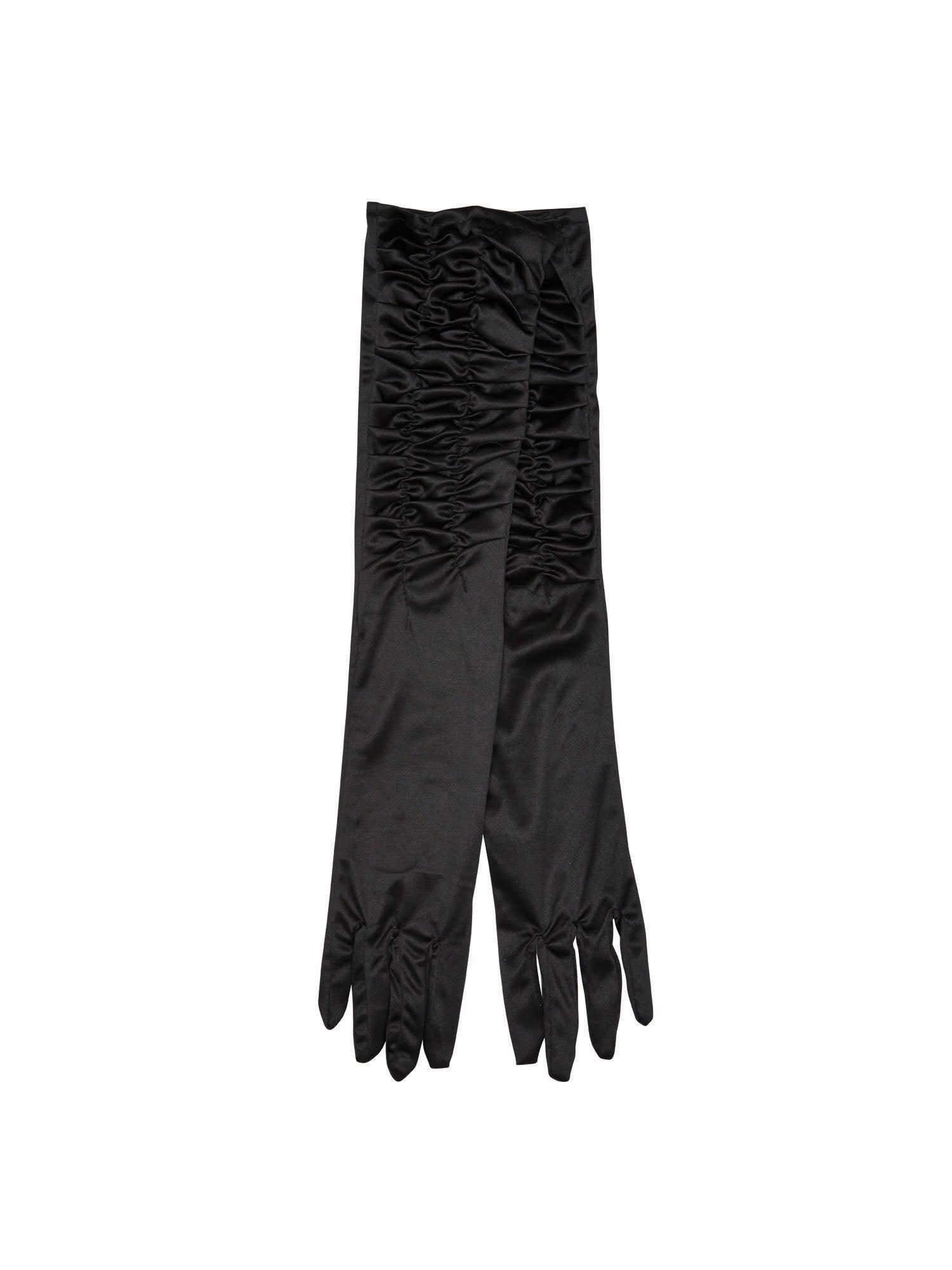 Black Satin Theatrical Gloves 1