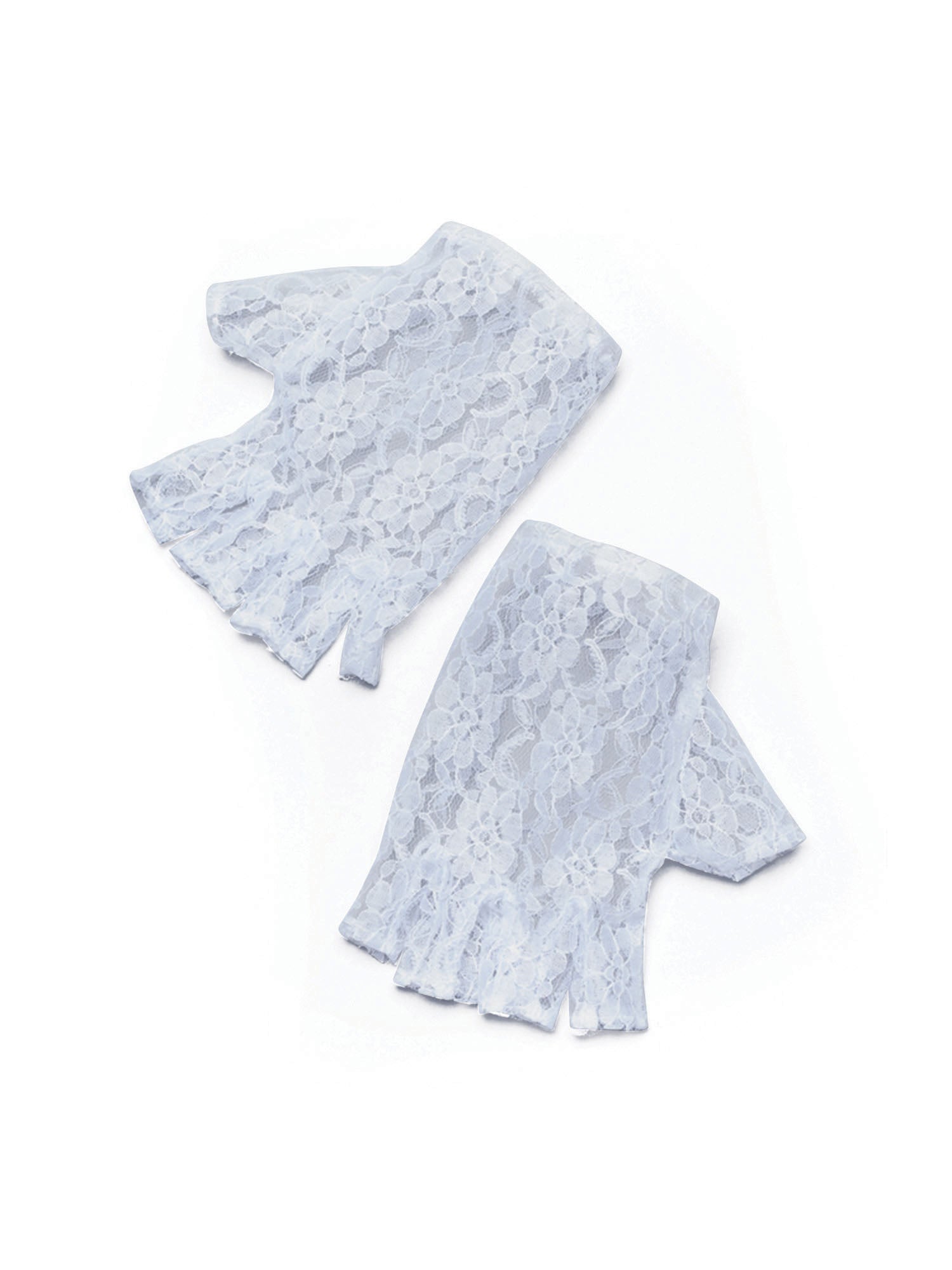 White Fingerless Gloves 1