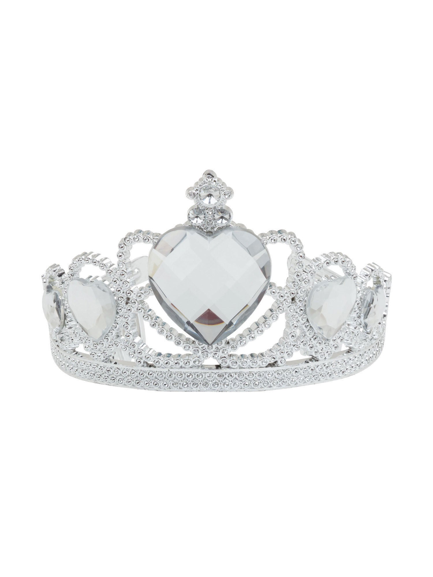 Clear Stone Silver Plastic Tiara 1