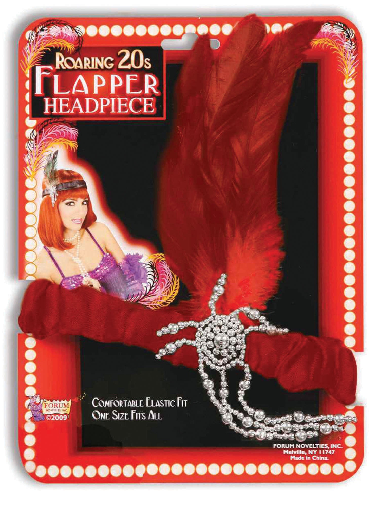 Flapper Headband Red And Black (Different Colours) 1