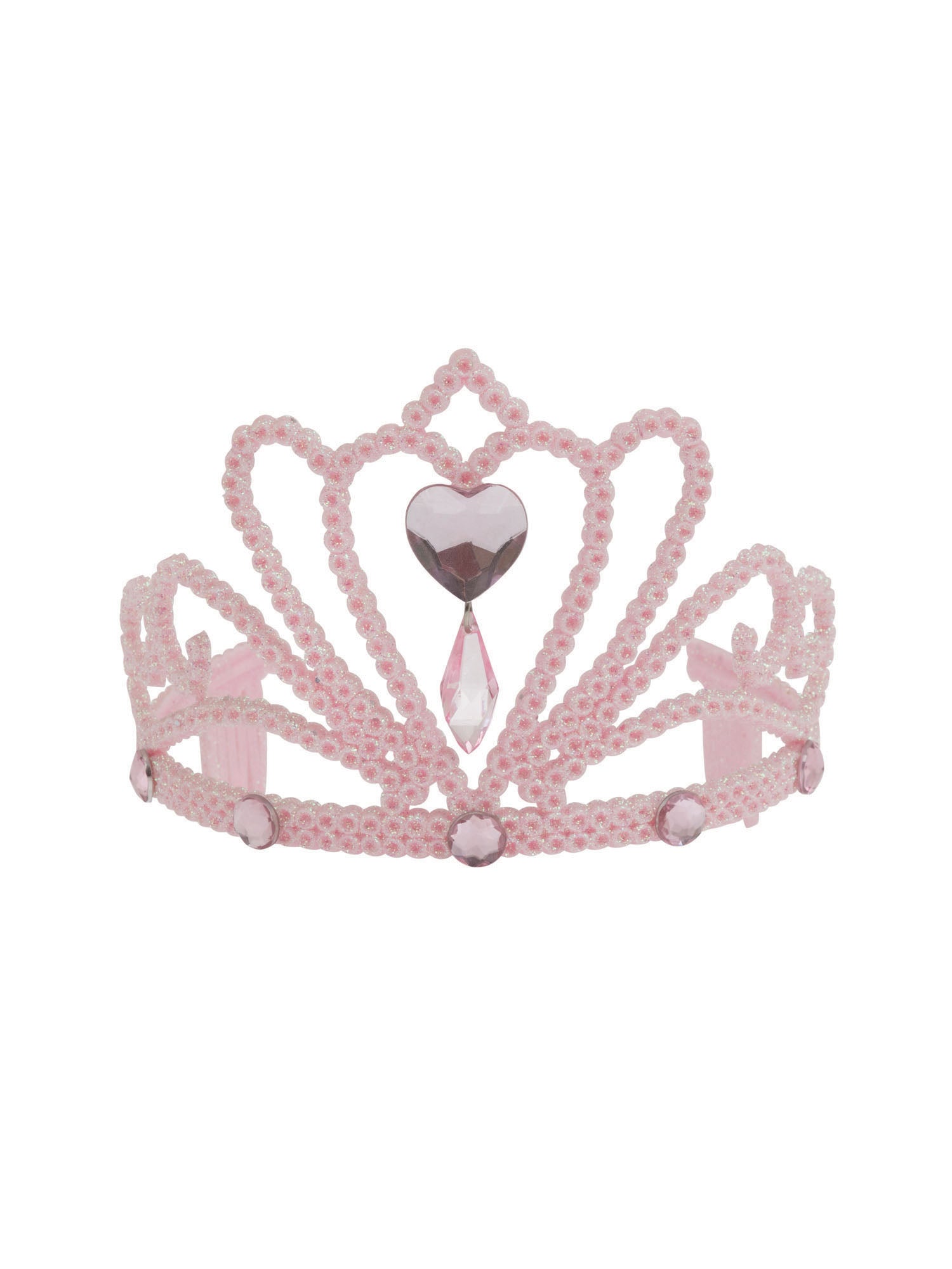 Pink Glitter Tiara & Stone 1