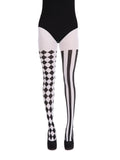 Harlequin Tights - Black/White 1