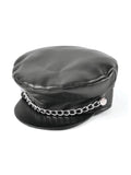 Punk Leather Cap - Black 1