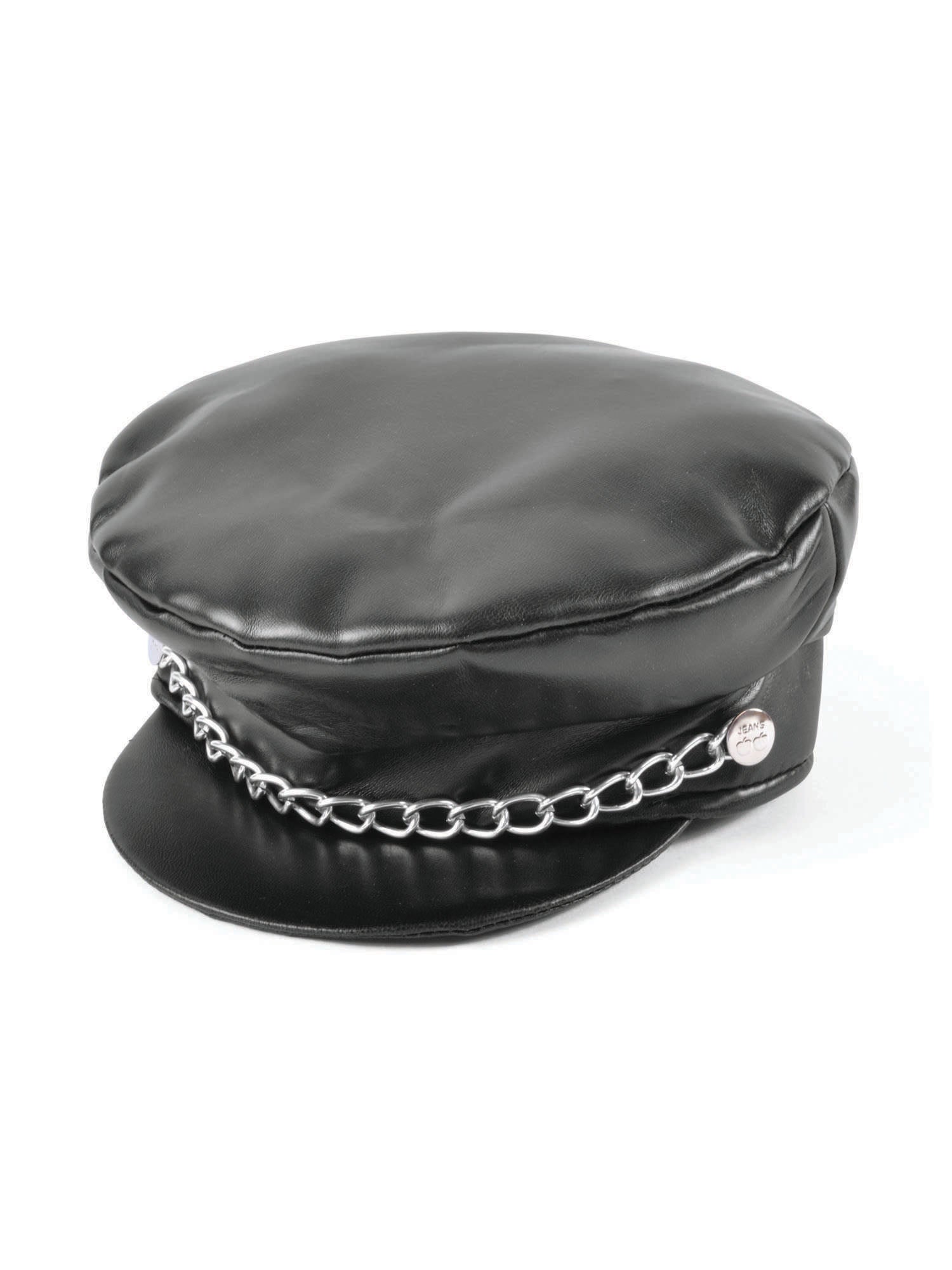 Punk Leather Cap - Black 1