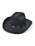 Cowboy Studded Hat - Black Felt 1
