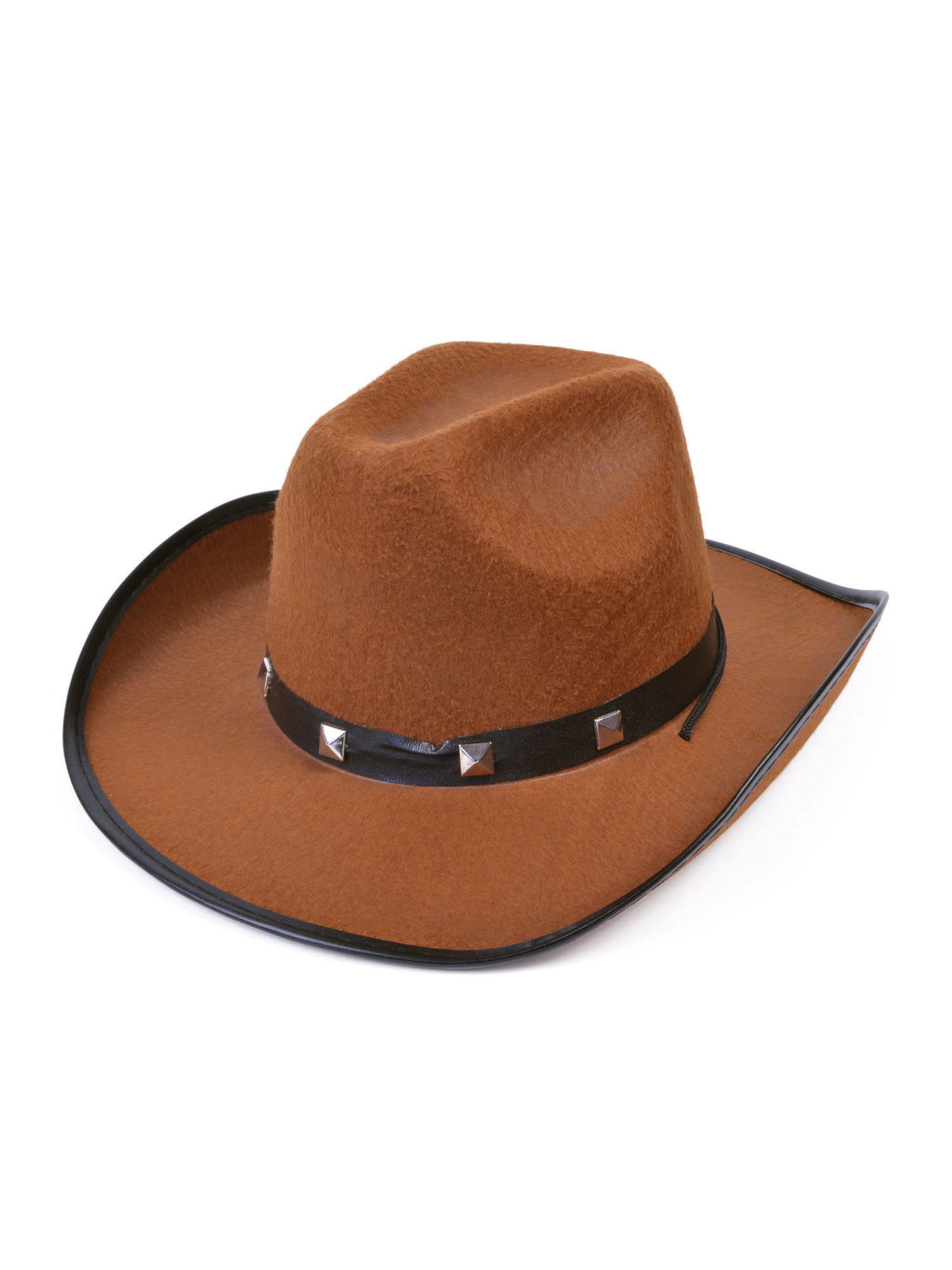 Cowboy Studded Hat - Brown Felt 1