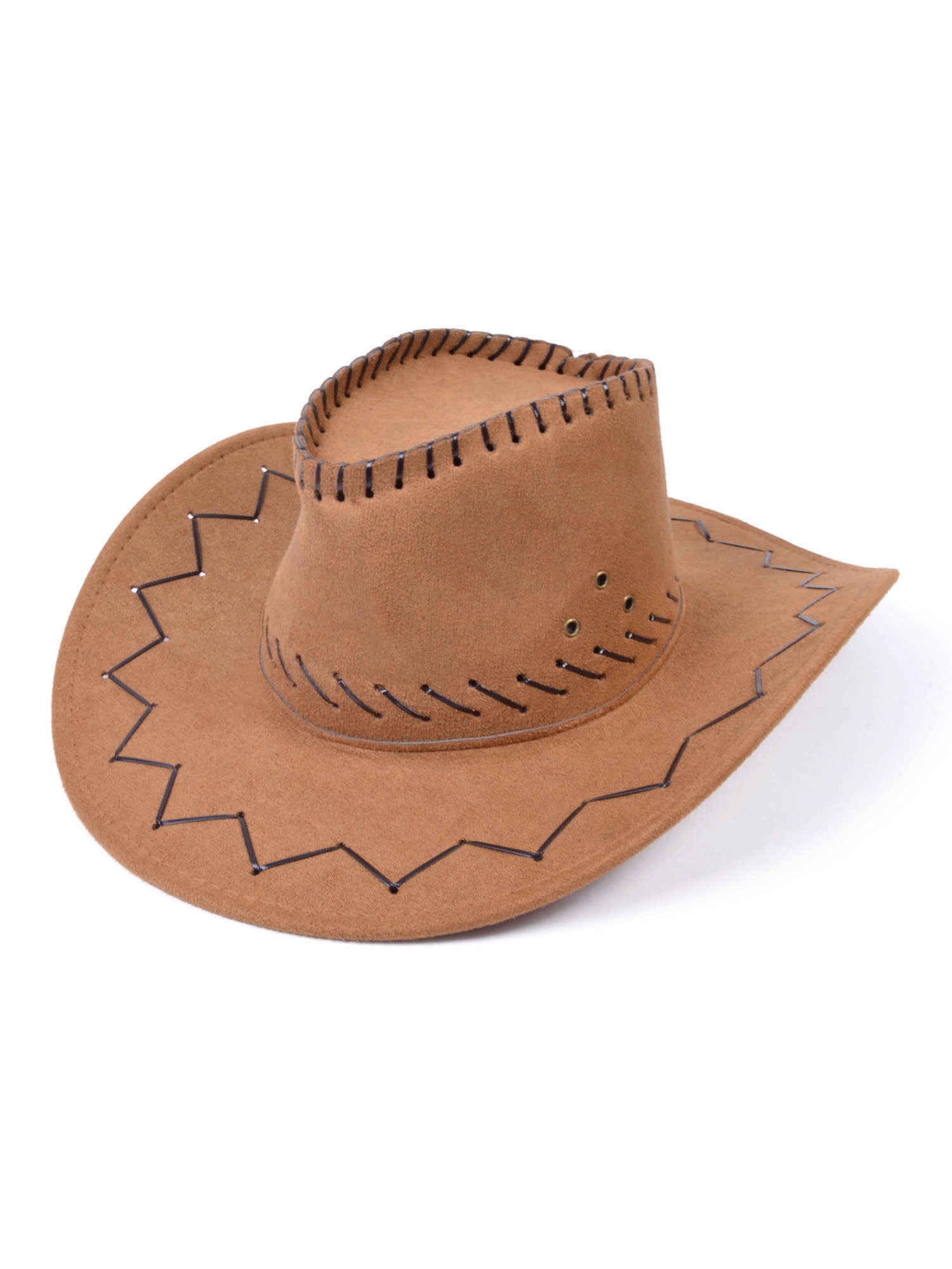 Cowboy Hat - Stitched Brown 1