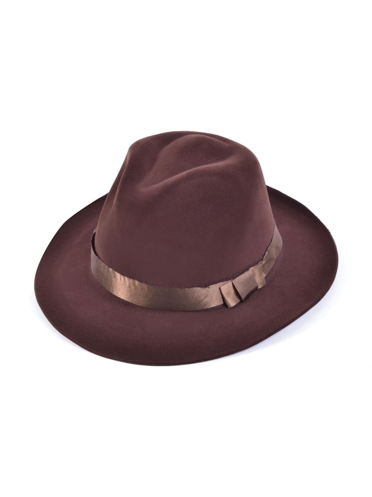 Fedora Hat Brown Velvet 1