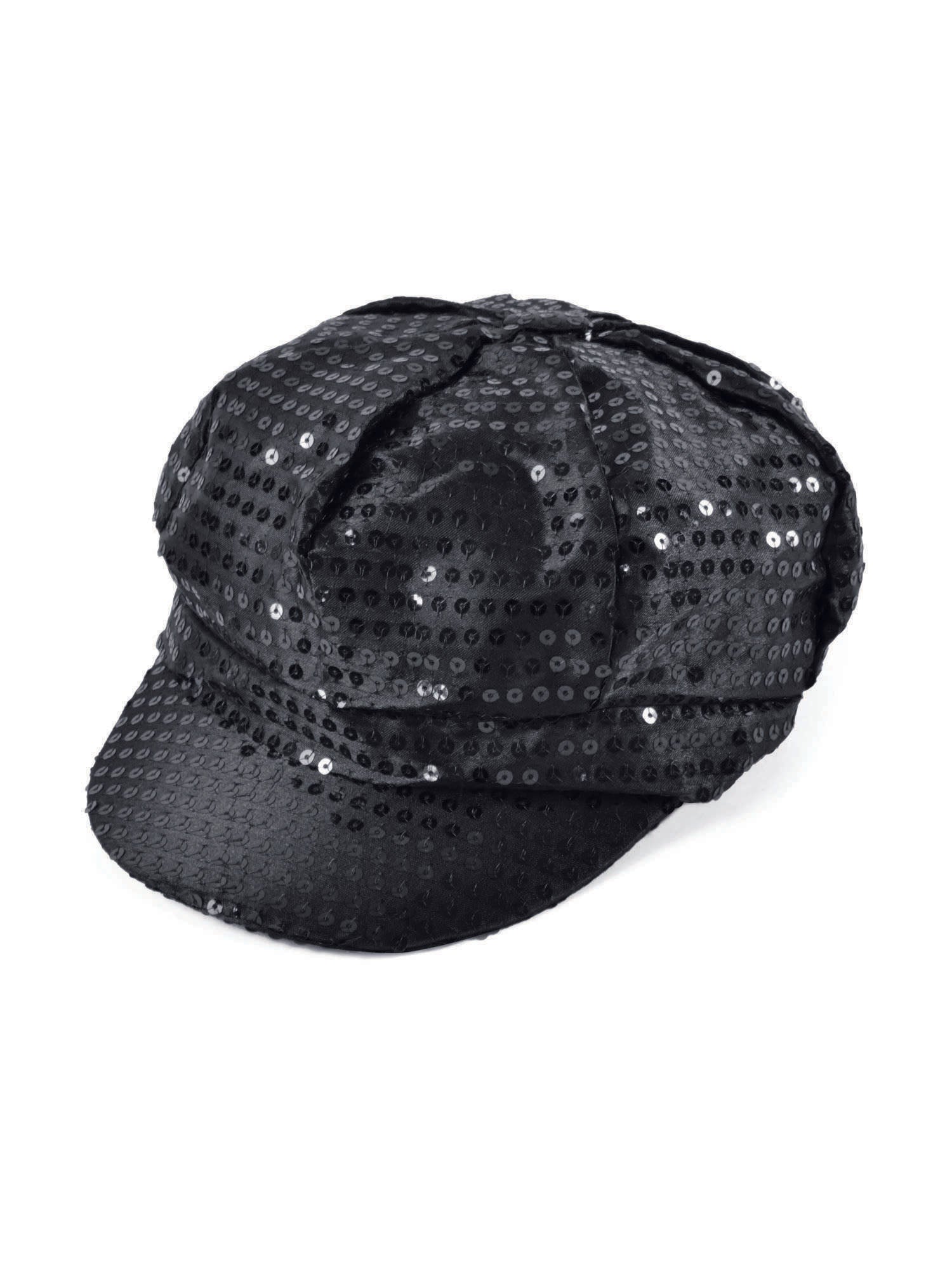 Sequin Cap 70's Style Black 1