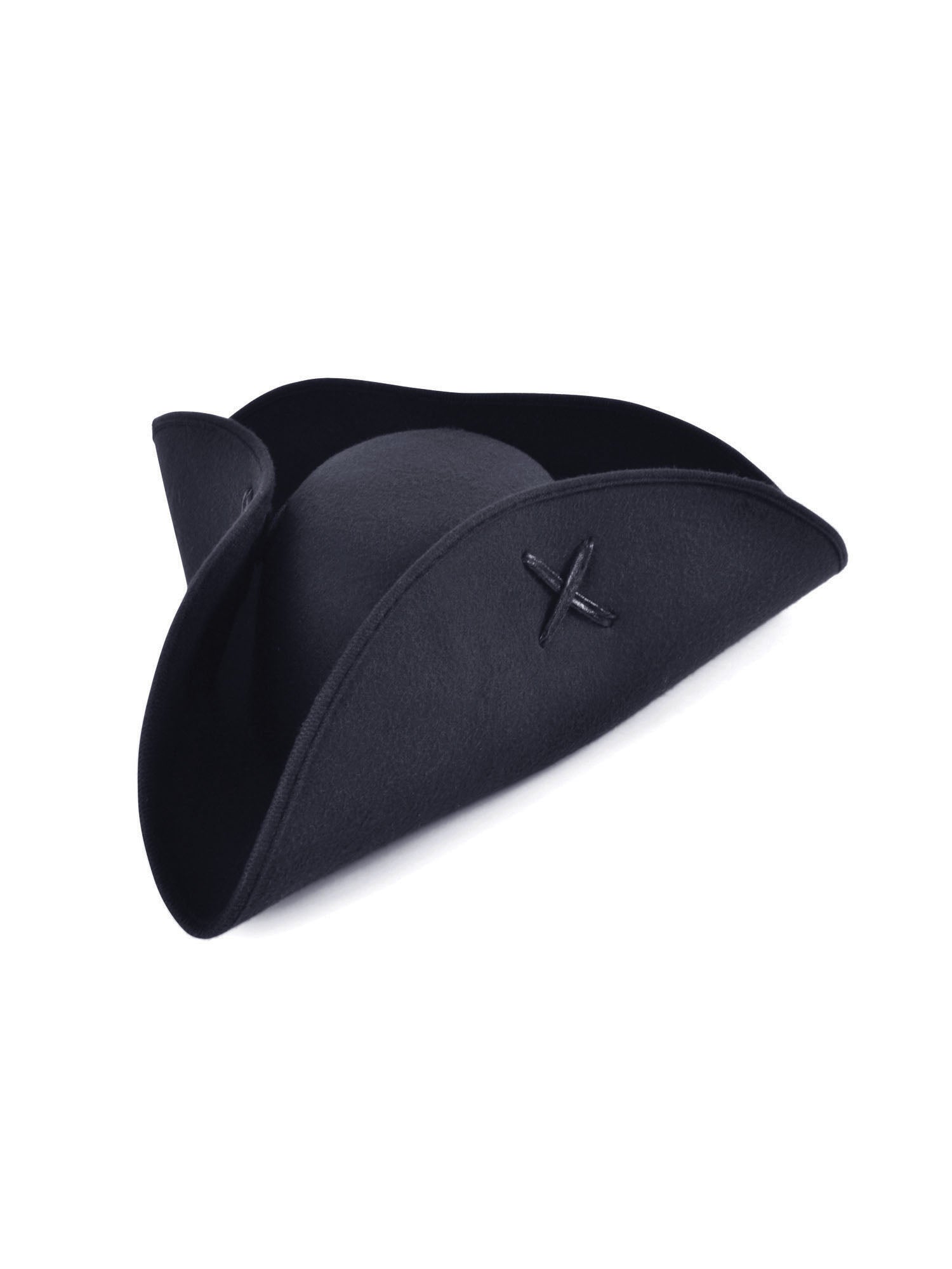 Pirate Tricorn Black Wool Felt 1
