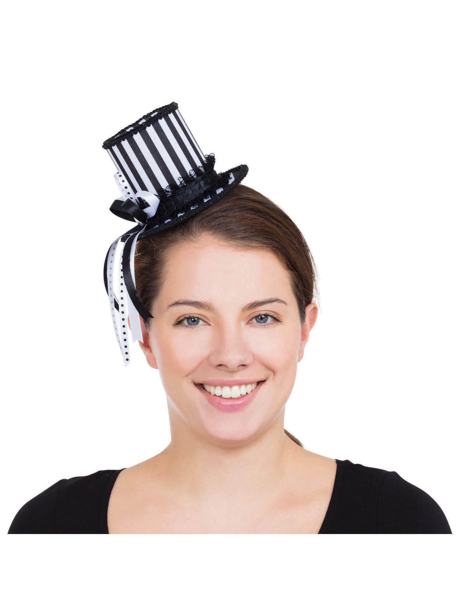 Harlequin Striped Mini Tall Hat 1