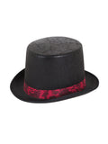 Top Hat Aged Look Black W/Red Band 1