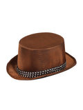 Top Hat Brown Metallic Look W/Band 1