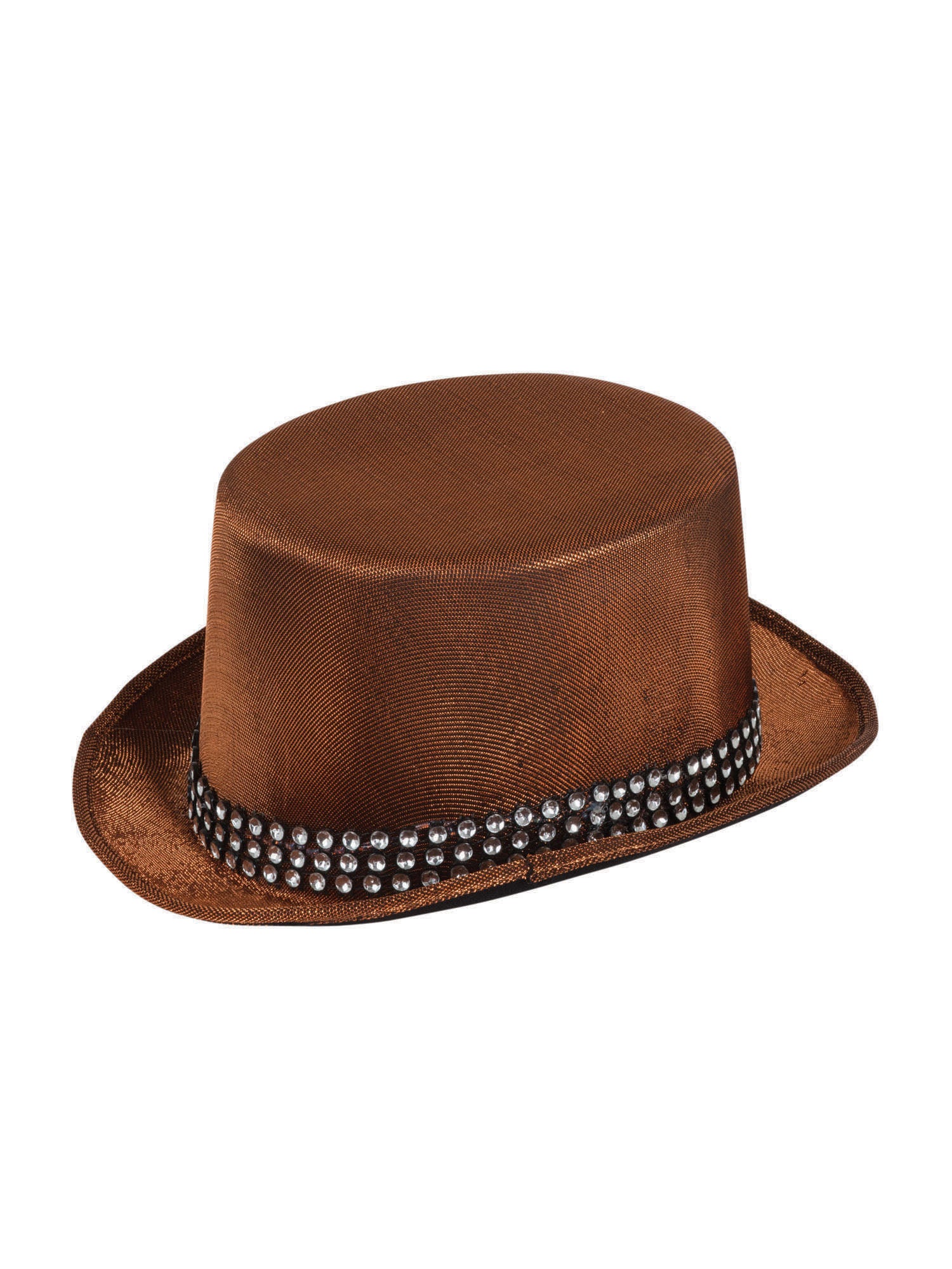 Top Hat Brown Metallic Look W/Band 1