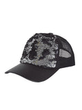 Sequin Cap Reversible (Black/Silver) 1
