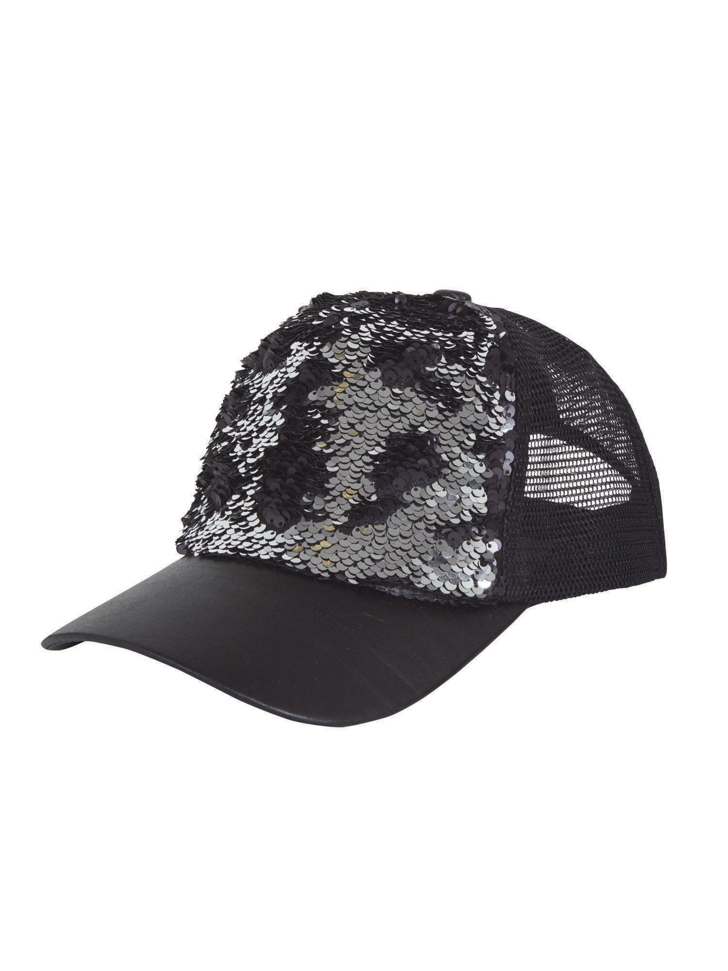 Sequin Cap Reversible (Black/Silver) 1