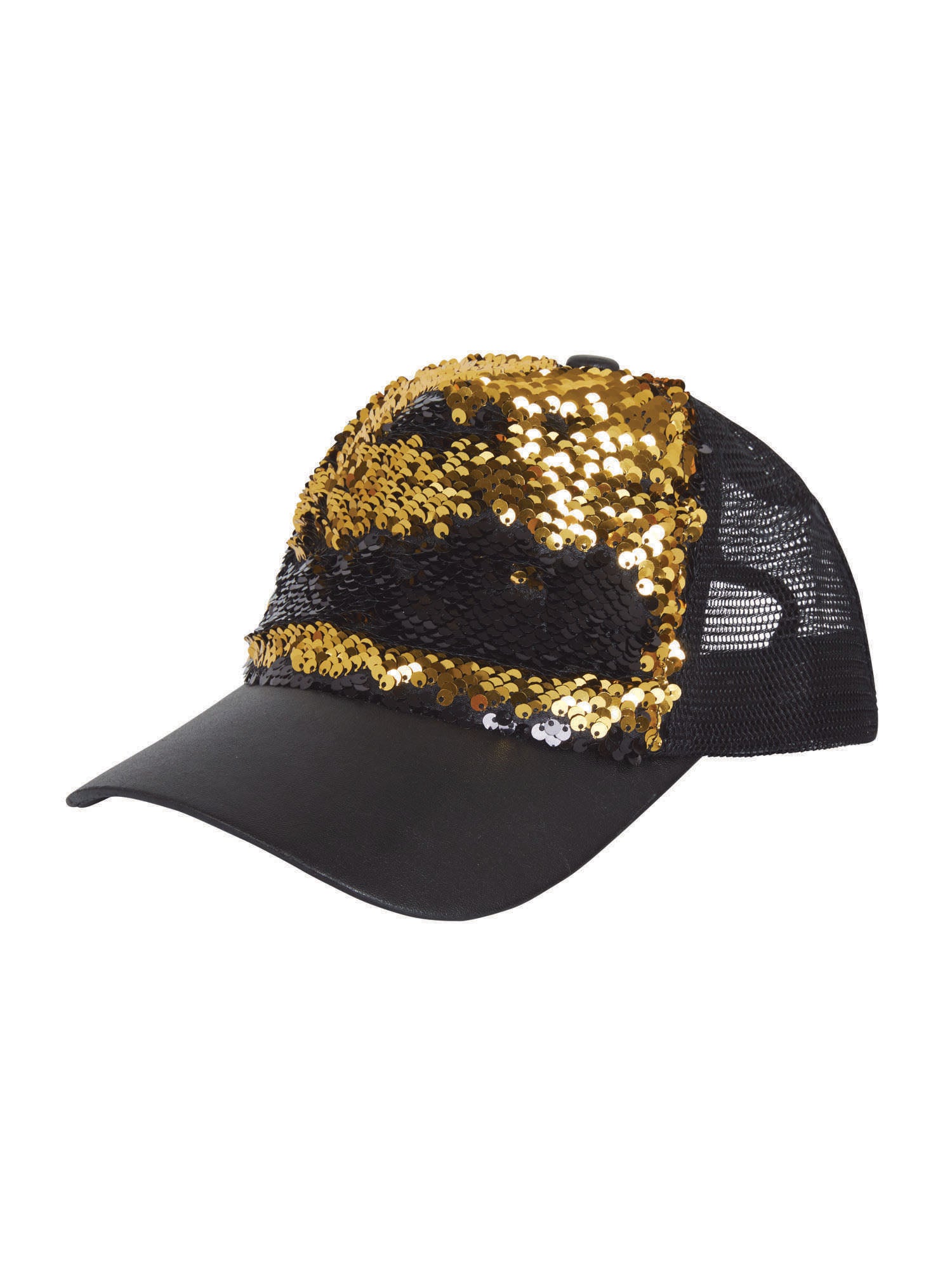 Sequin Cap Reversible (Black/Gold) 1
