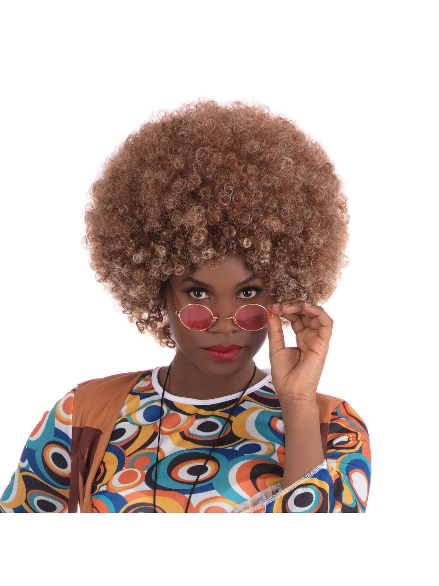 Beyonce Afro Wig. Brown (Boxed) 1