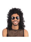 Glam Rock Black Wig (Boxed) 1