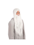 Wizard Wig And Beard Long White 1