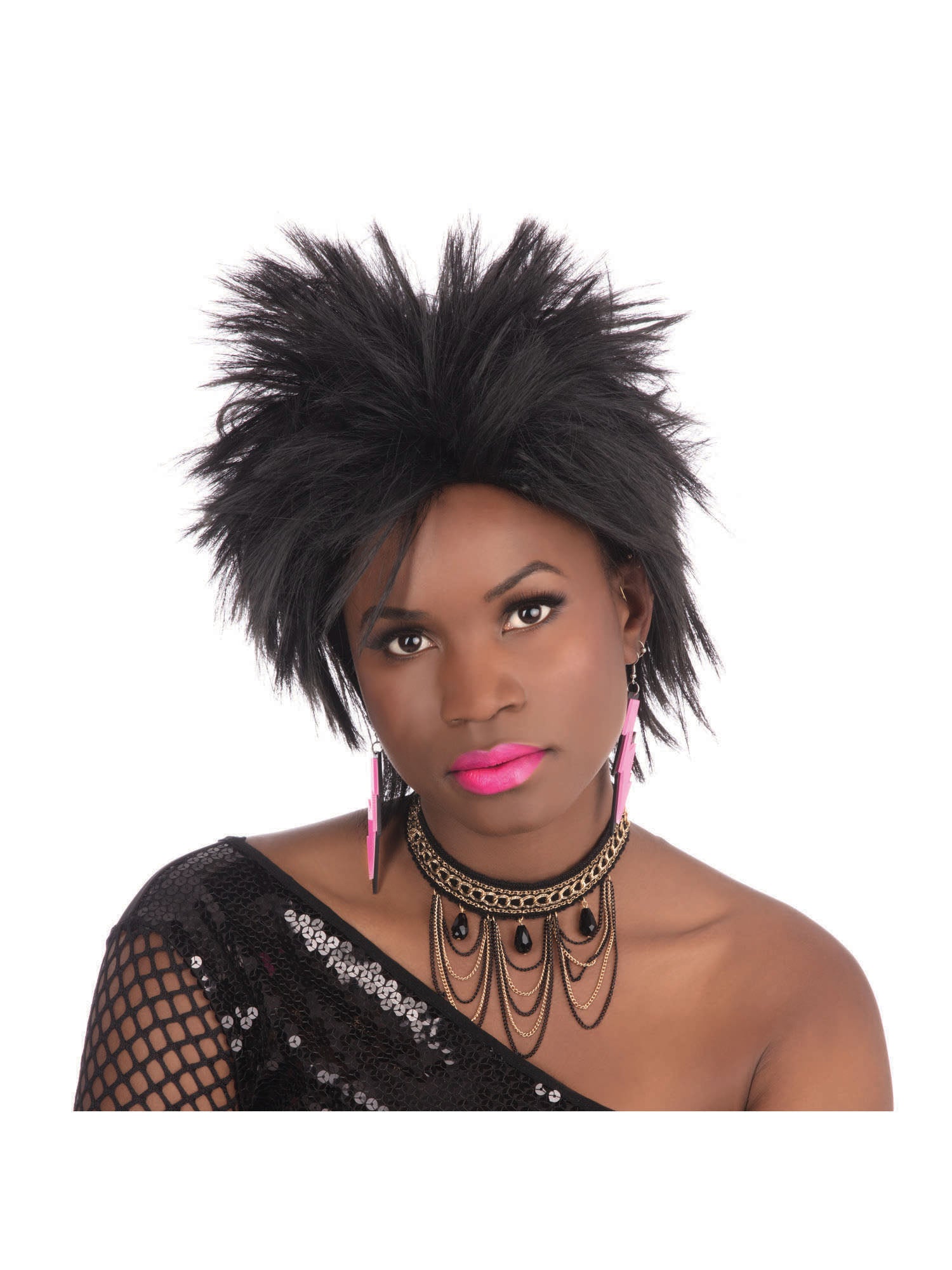 80'S Rock Idol Wig. Black 2