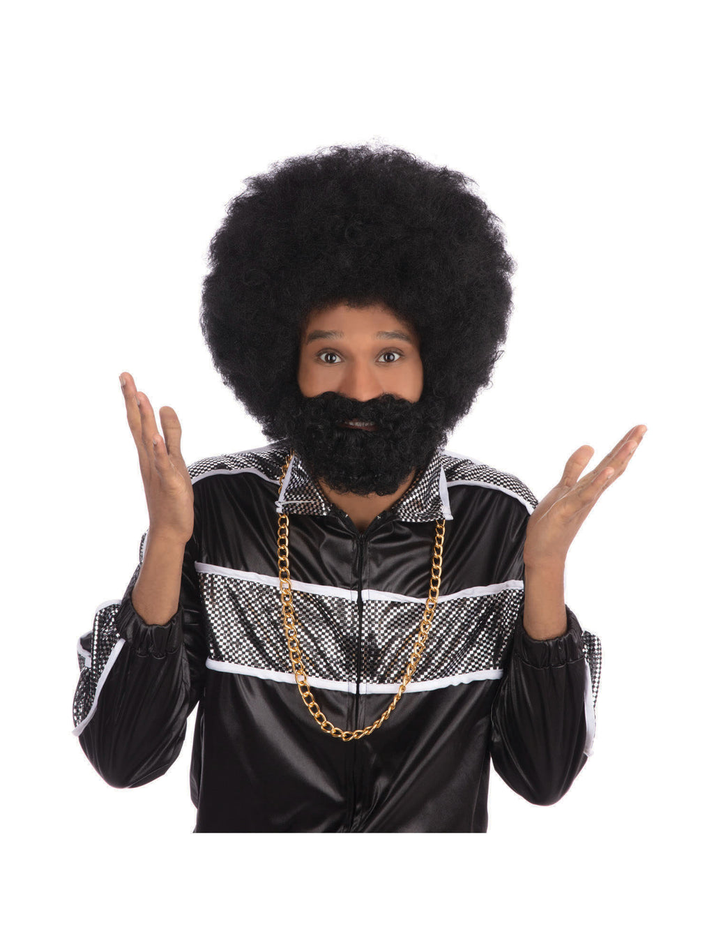 Afro Wig + Facial Hair (Boxed) 1