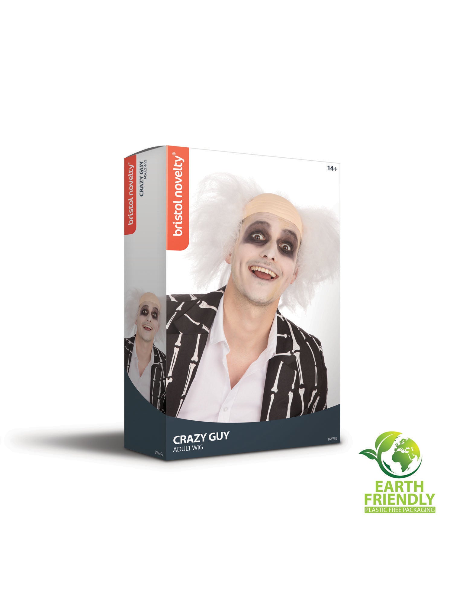 Crazy Guy Wig lesh coloured forehead (Boxed) 2