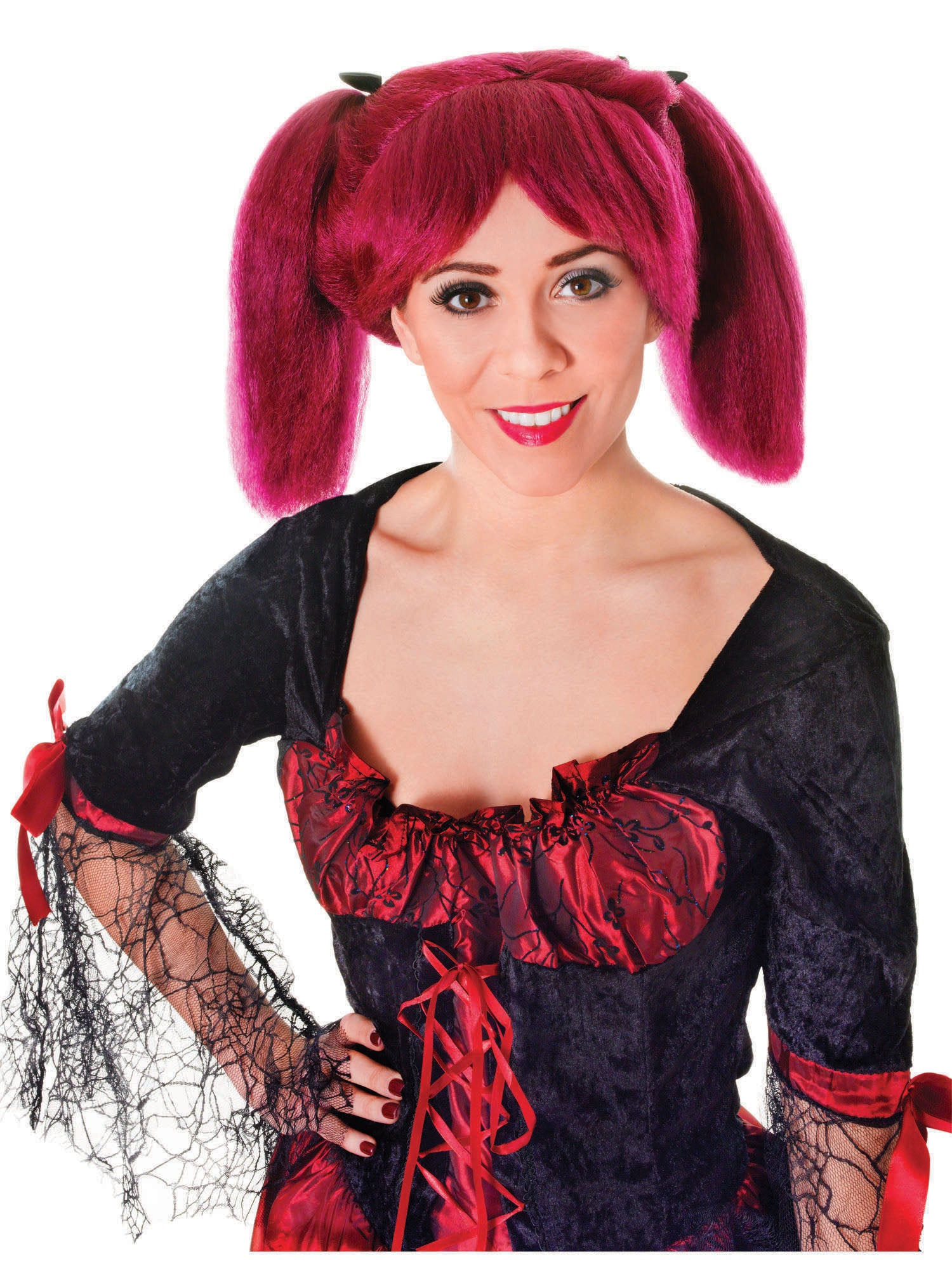 Burgundy Steampunk Wig 1