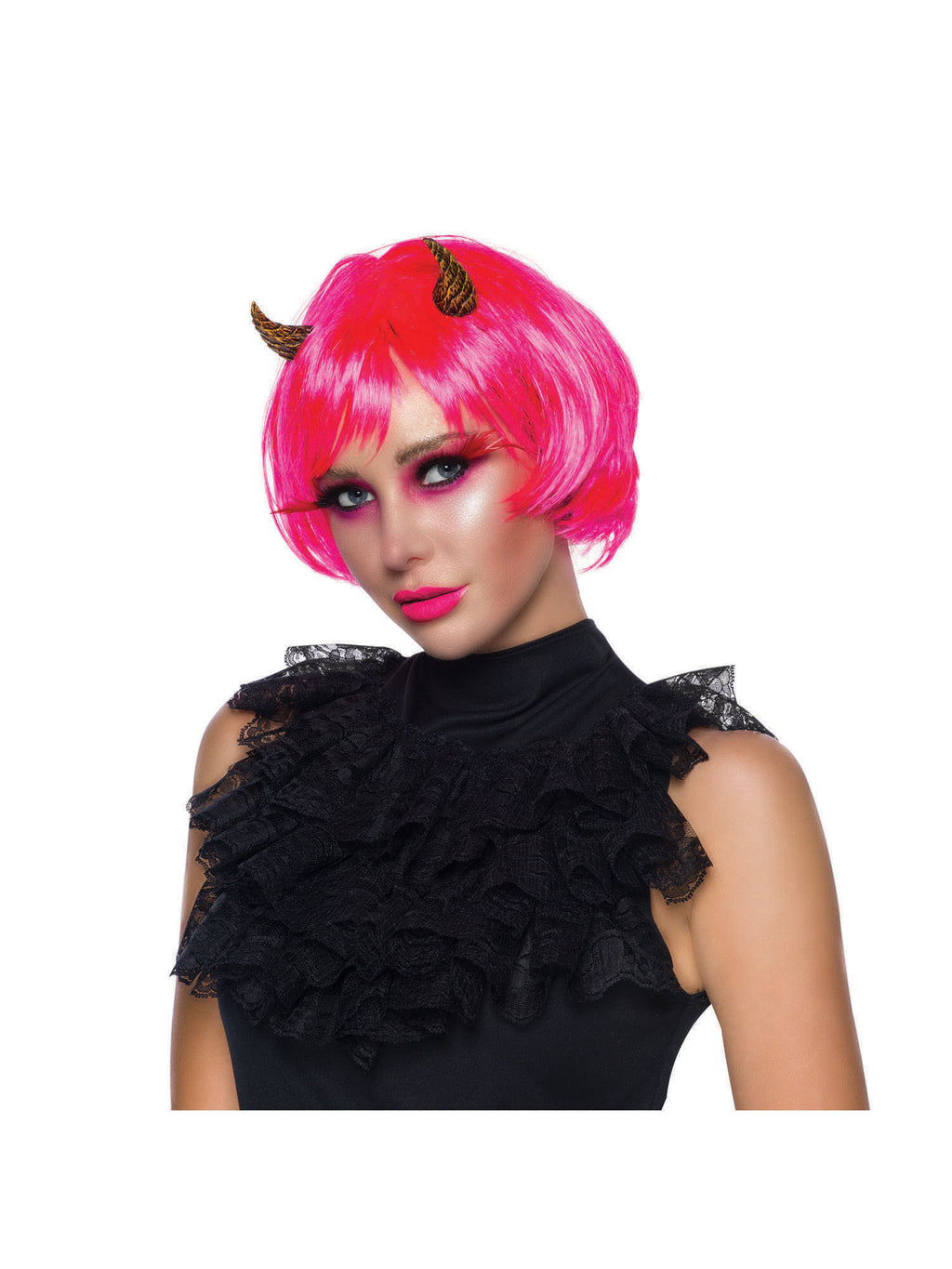Seduction Neon Pink Wig 1