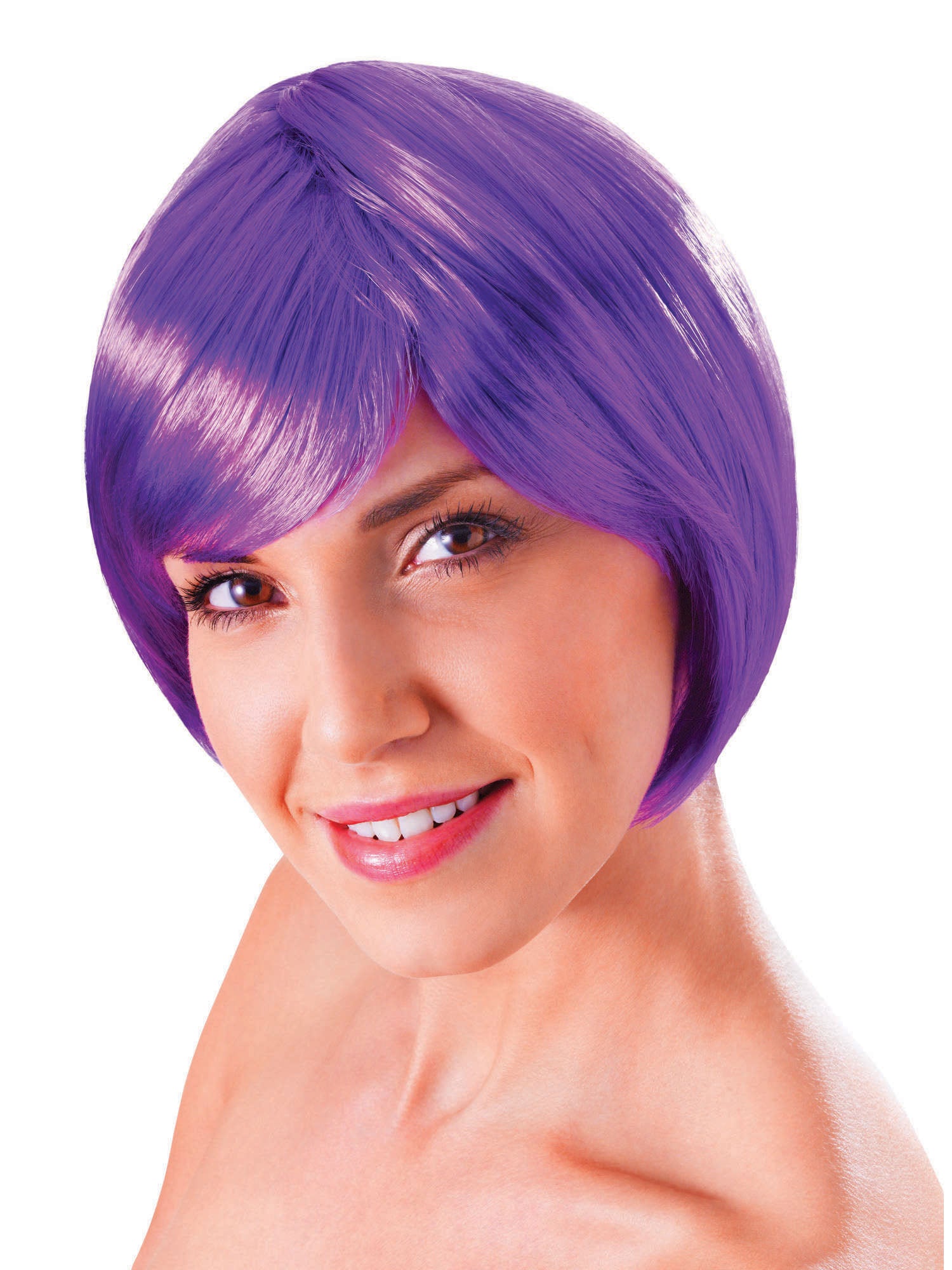 Flirty Flick Wig. Neon Purple *** 1