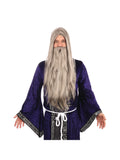 Wizard Wig and Beard Long Grey 1