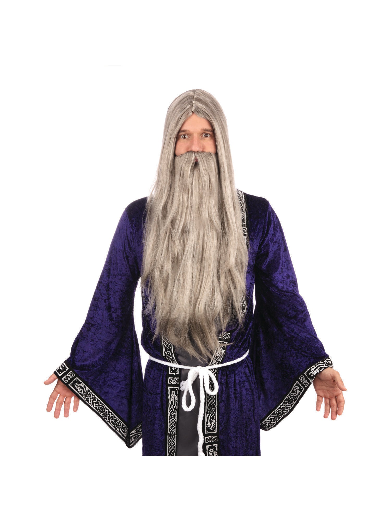 Wizard Wig and Beard Long Grey 5