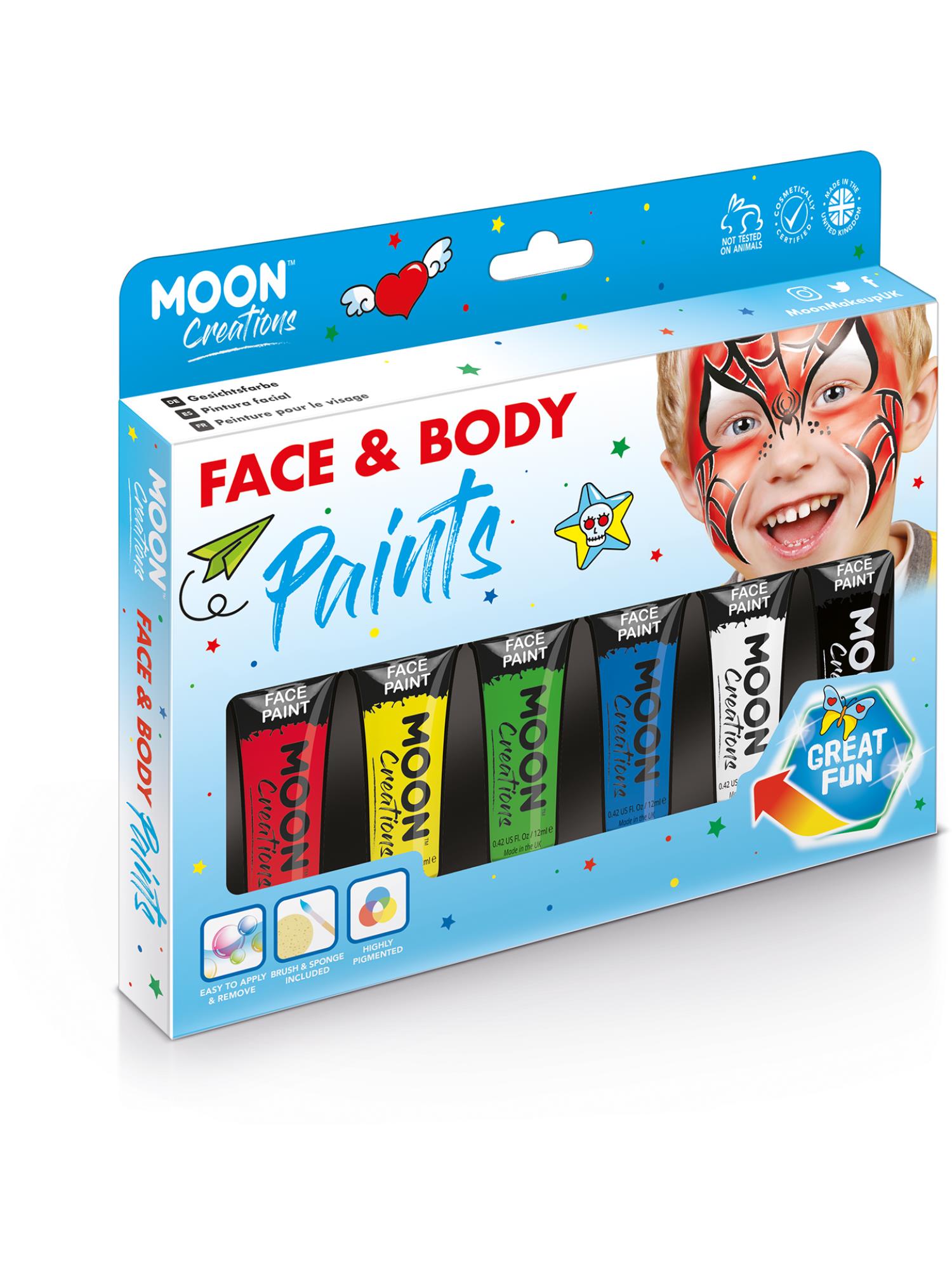 Moon Creations Face & Body Paint, Assorted 1