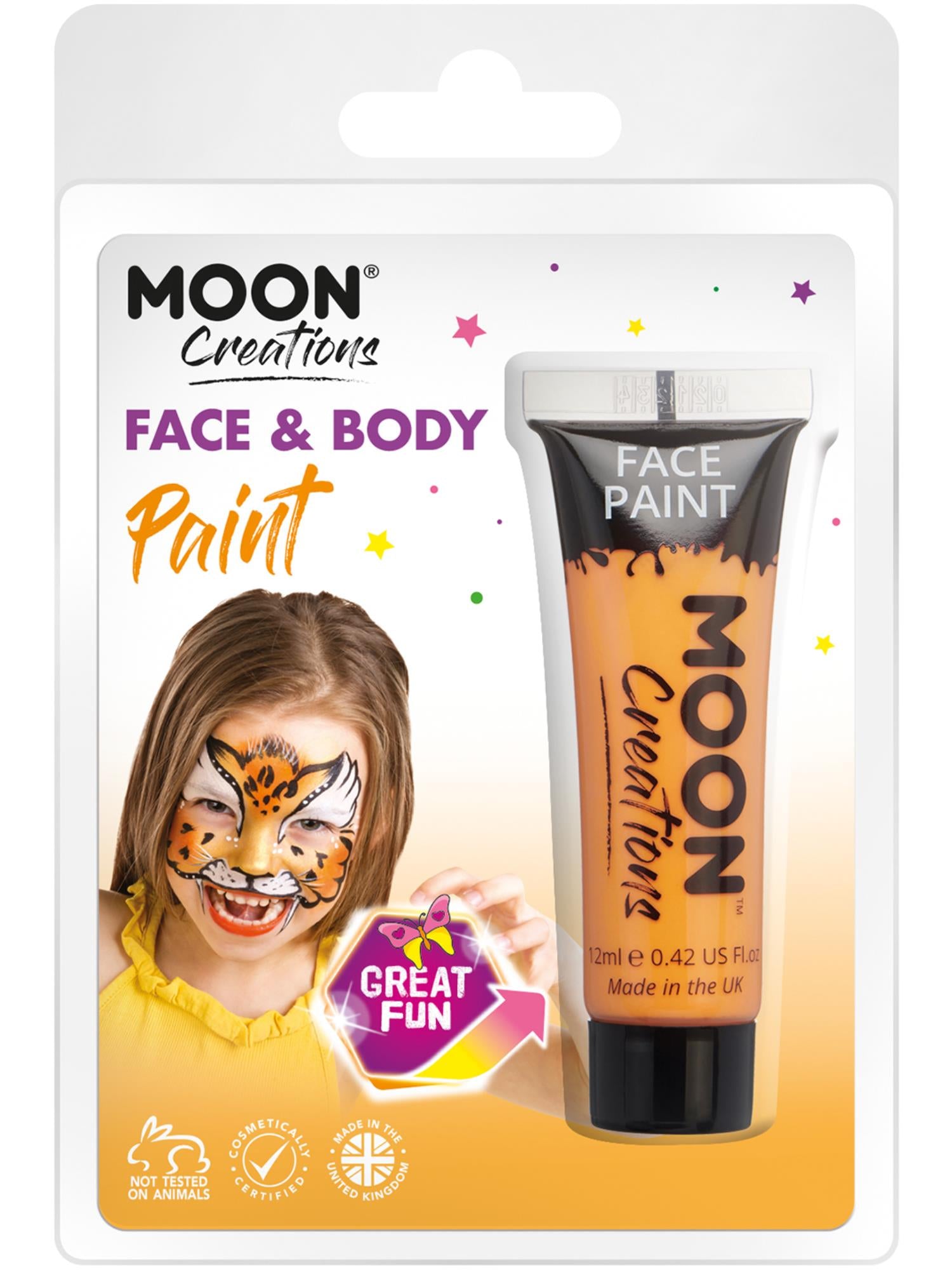Moon Creations Face & Body Paint, Orange 1