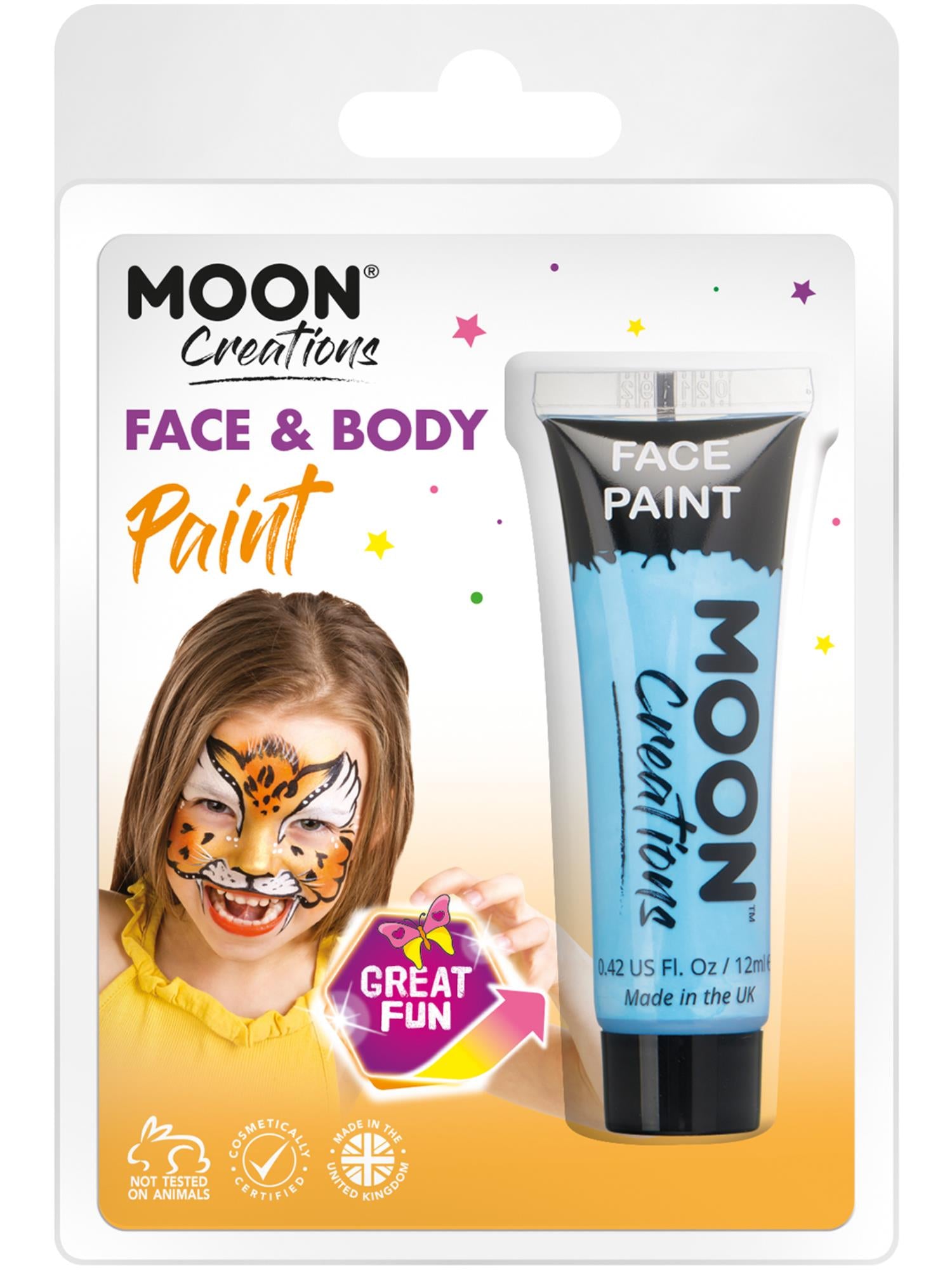 Moon Creations Face & Body Paint, Light Blue 1