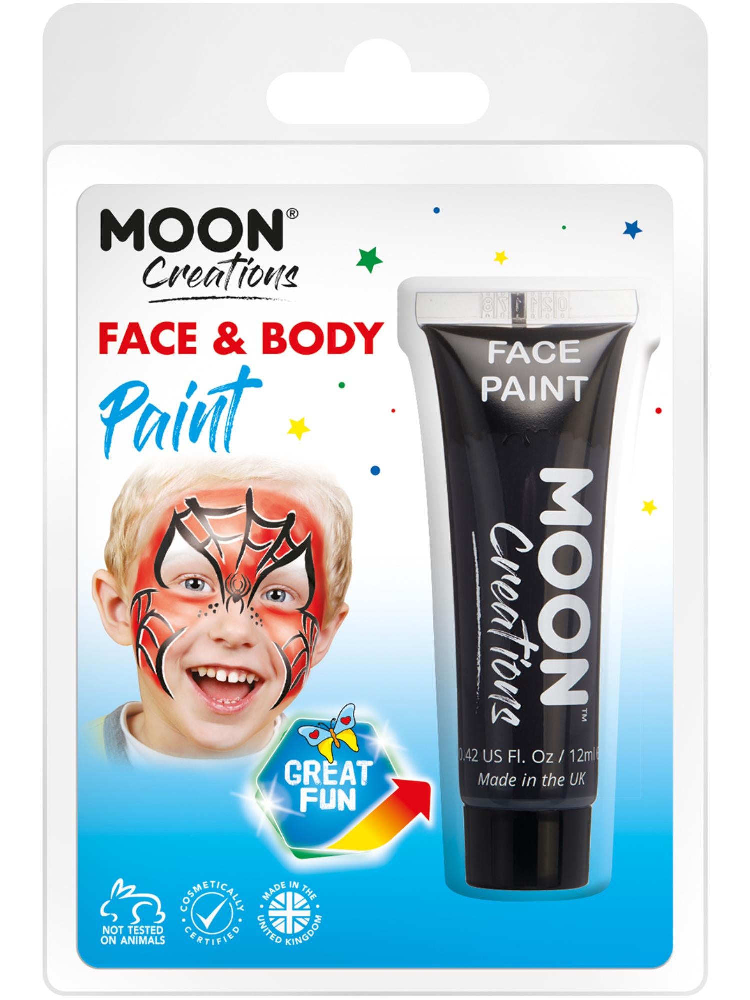 Moon Creations Face & Body Paint, Black 1
