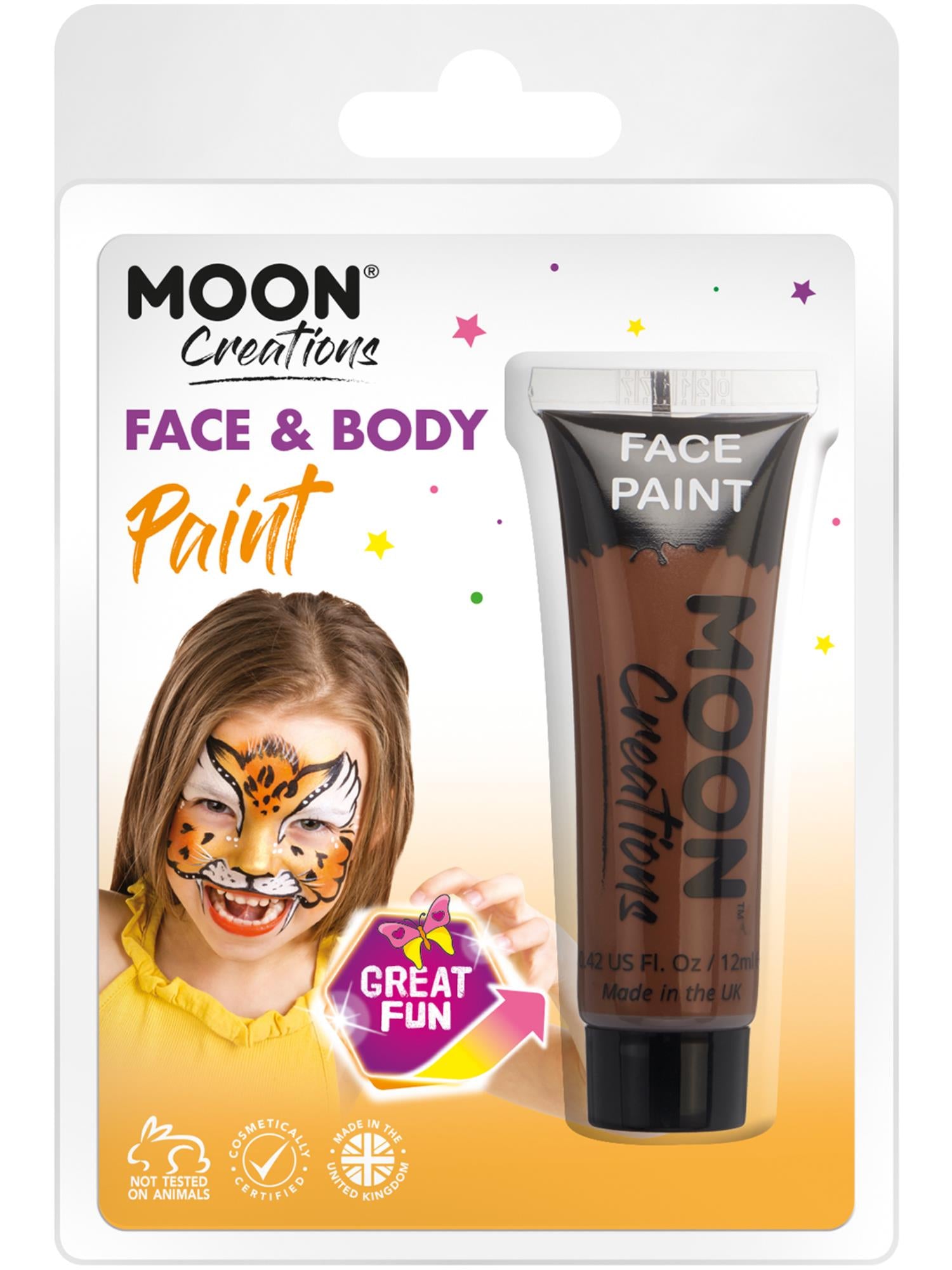 Moon Creations Face & Body Paint, Brown 1